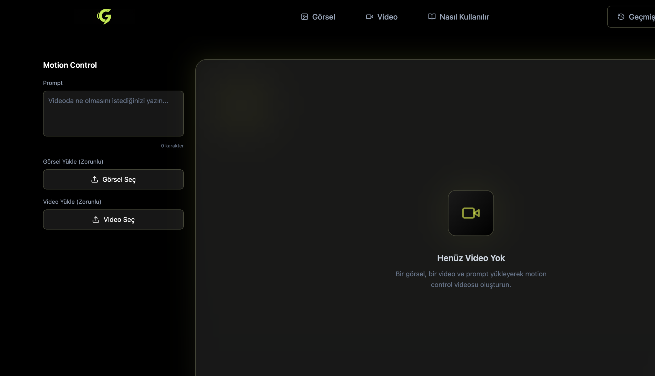 AI motion control örneği